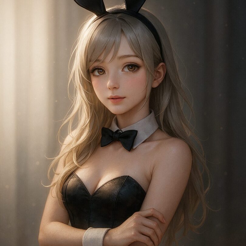 ミリアの正方形バニー挿絵|Miria square bunny suit illustration